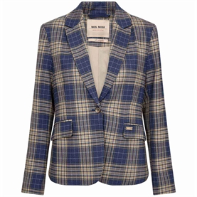 Mos Mosh Blake Chec Blazer, Crown Blue
